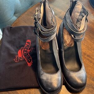 Freebird Distressed Black Ankle Boots